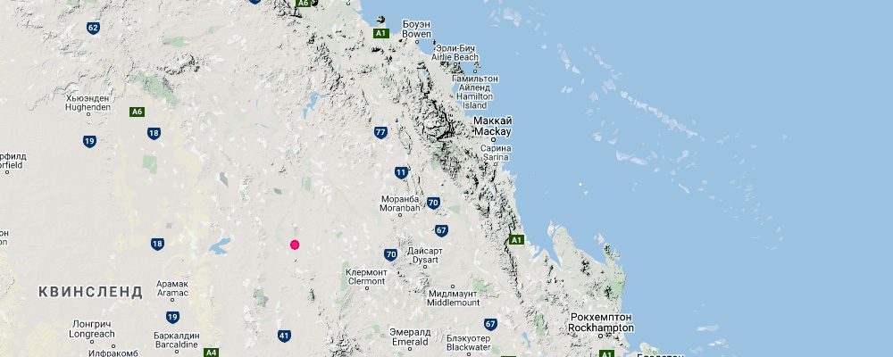 ареал проживання квінслендського вомбату на карті